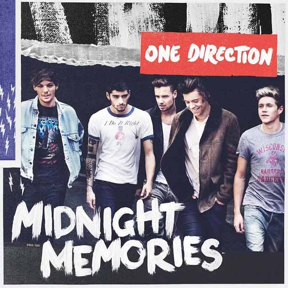 One Direction members Harry Styles, Niall Horan, Liam Payne, Louis Tomlinson, and Zayn . Midnight memories